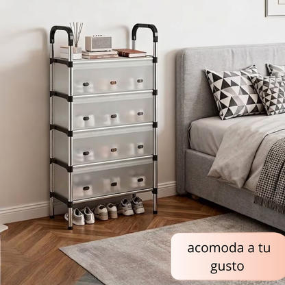 Zapatera organizadora  con tapa,   4 niveles