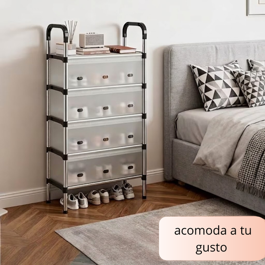Zapatera organizadora  con tapa,   4 niveles