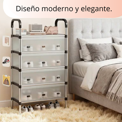 Zapatera organizadora  con tapa,   4 niveles