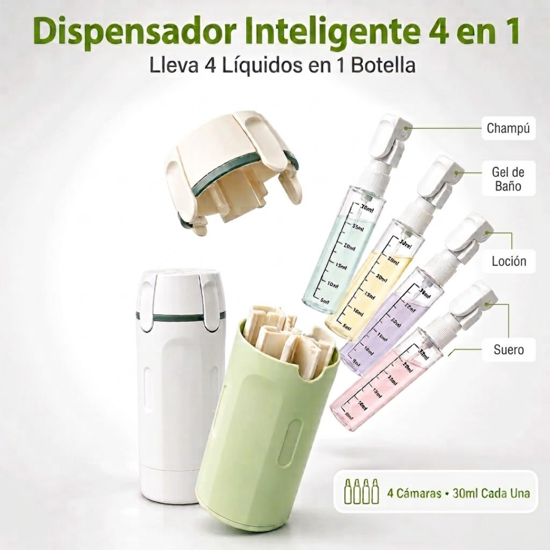 4 Compartimentos- Infinitas Combinaciones-Dispensador