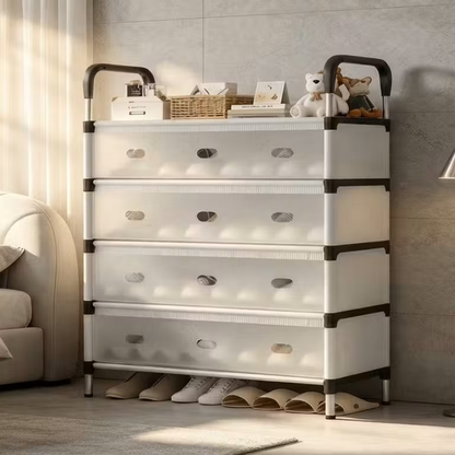 Zapatera organizadora  con tapa,   4 niveles