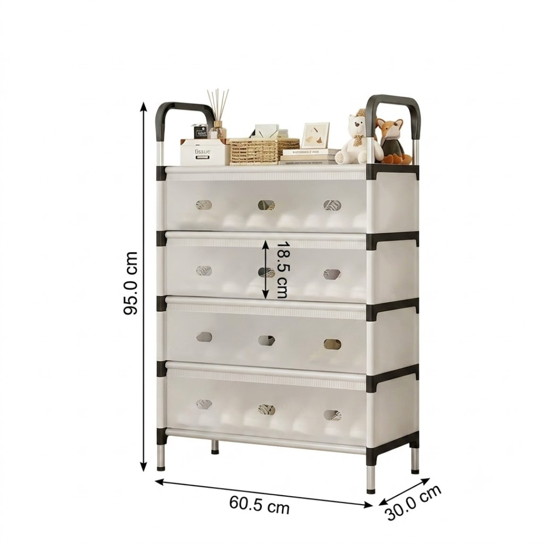 Zapatera organizadora  con tapa,   4 niveles