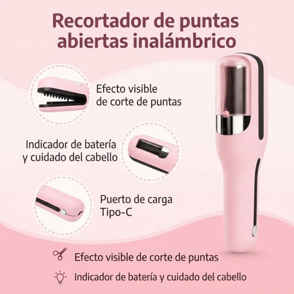 Recortador de Puntas Abiertas Pro | Adiós Puntas Secas sin Perder Largo