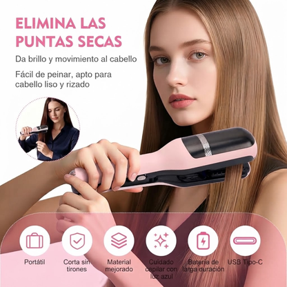 Recortador de Puntas Abiertas Pro | Adiós Puntas Secas sin Perder Largo